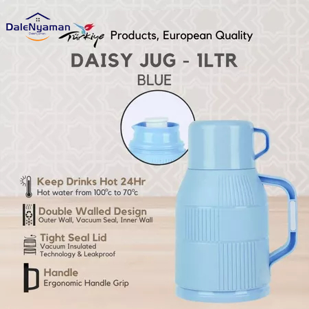 Daisy Termos Jug Panas Dingin 24 Jam 1Liter / Thermos with Handle / Termos Air Panas Bayi Buat Susu 