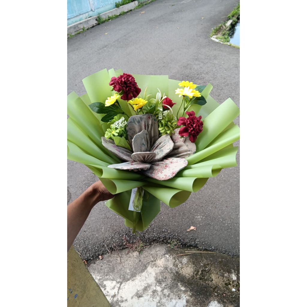 Jasa Buket Hijab Artificial Lampu LED