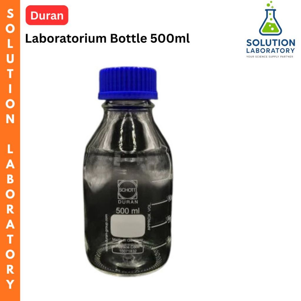 Botol Kaca Laboratorium / Botol Kaca Kimia 500ml Duran