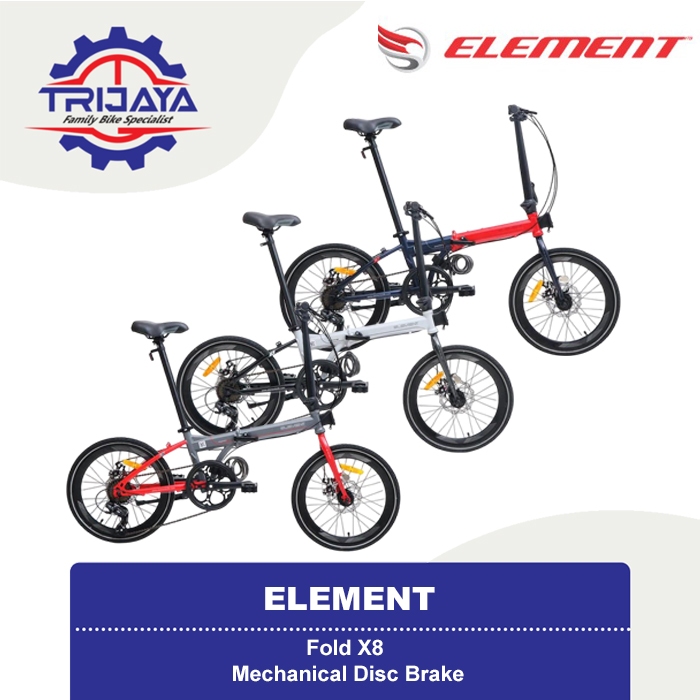 Element Fold X8 Mechanical Disc Brake - Sepeda Lipat 20inch