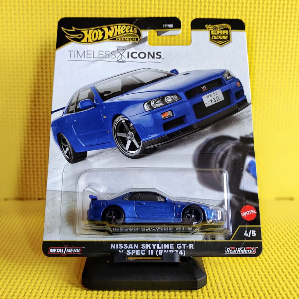 Hot Wheels Nissan Skyline GTR R34 V-Spec II Timeless Icons