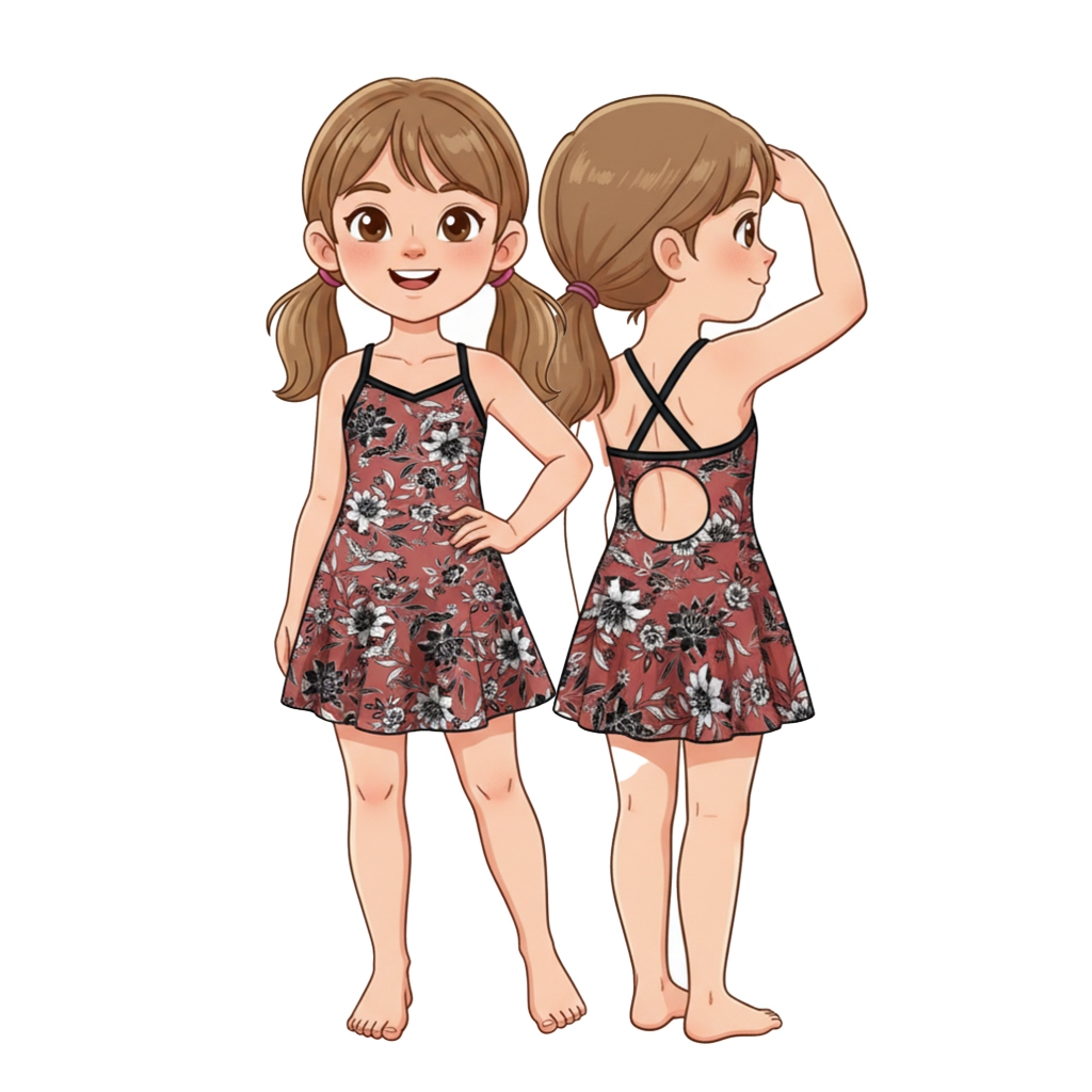 Baju Renang Anak 4-8 Th Rok Seksi SR-TKM090