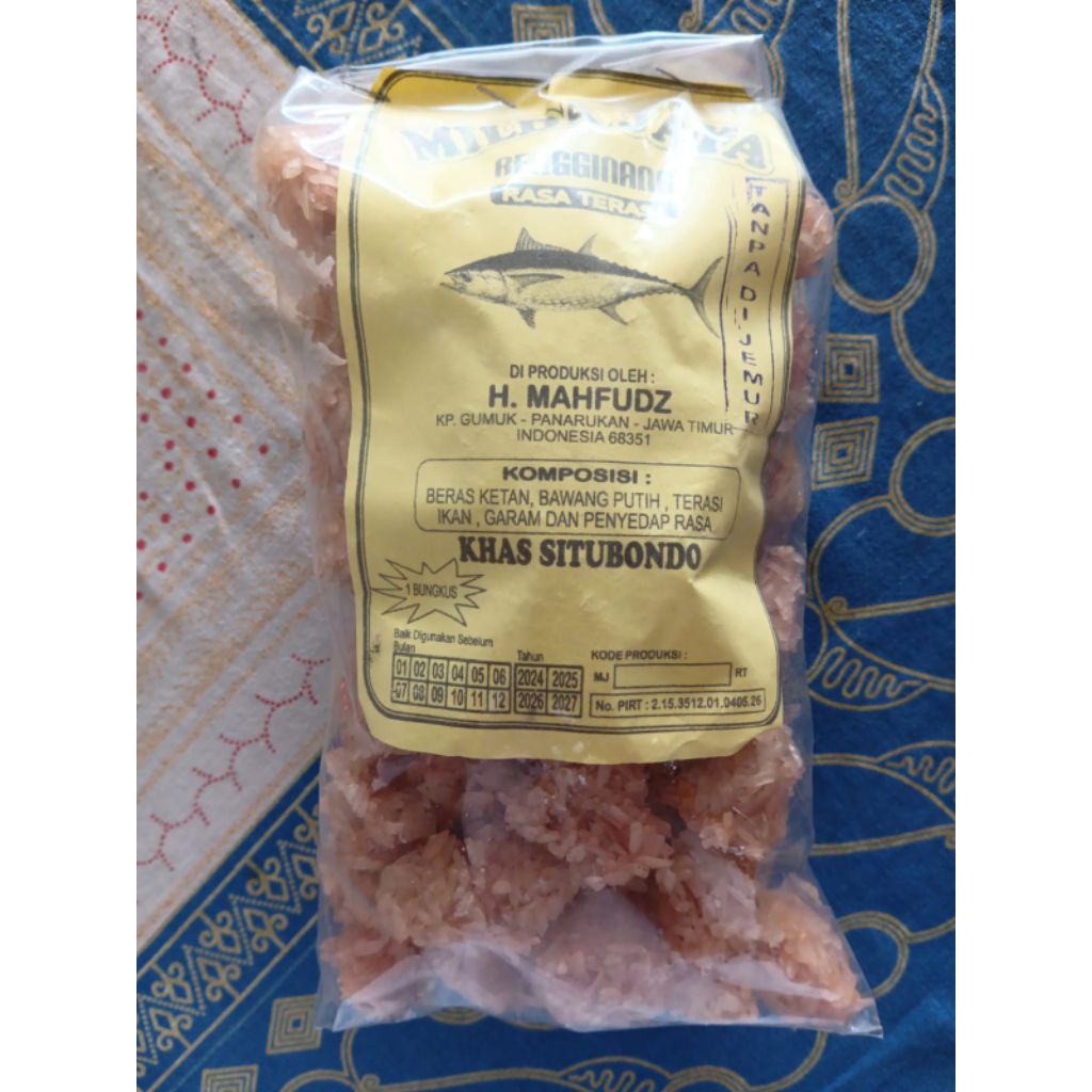 Rengginang terasi ikan asli Situbondo MILDA JAYA H Mahfudz jumputan (isi 80-100) / Rengginang Situbo