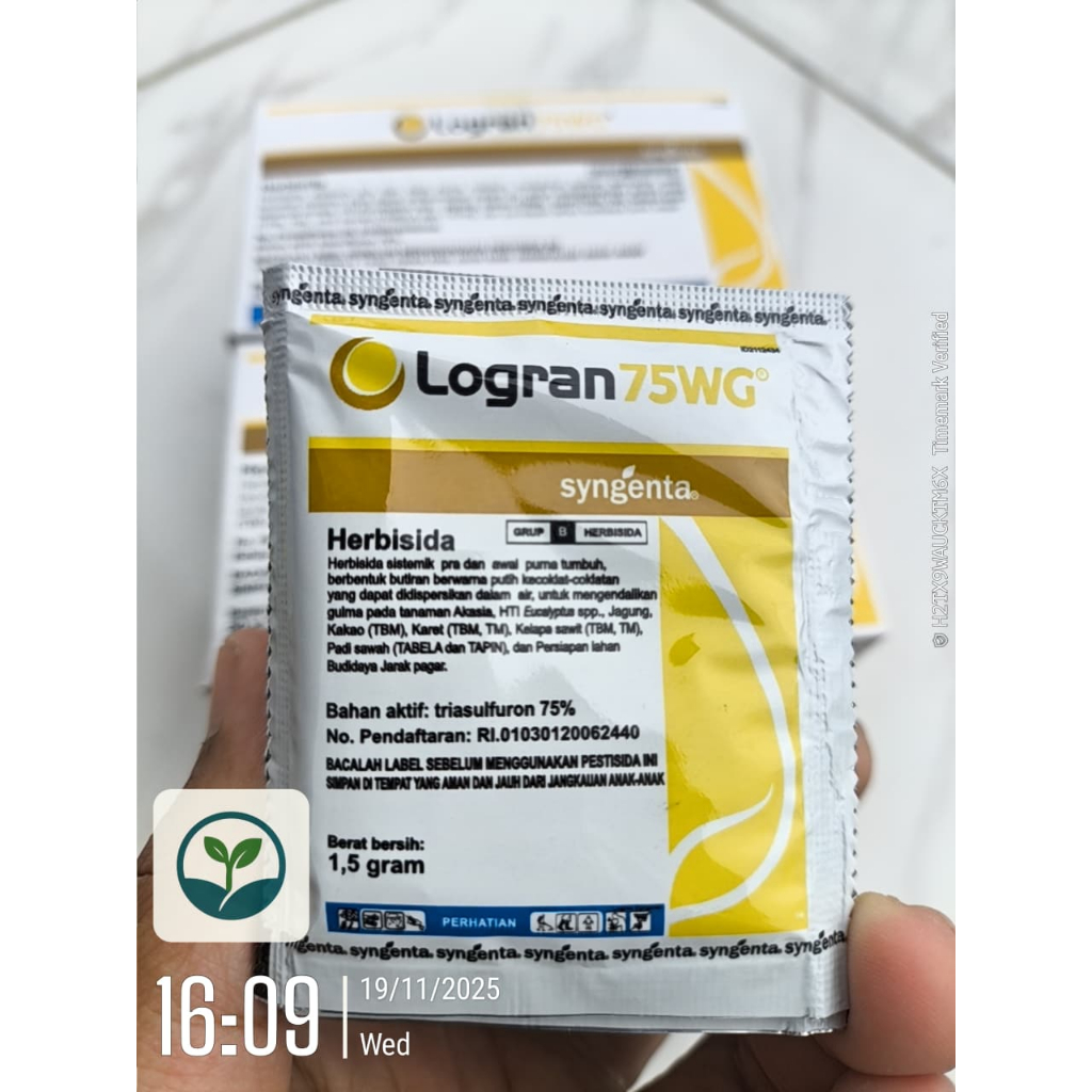Herbisida Logran 75 wg 1,5 gram Pra Tumbuh Selektif - Syngenta