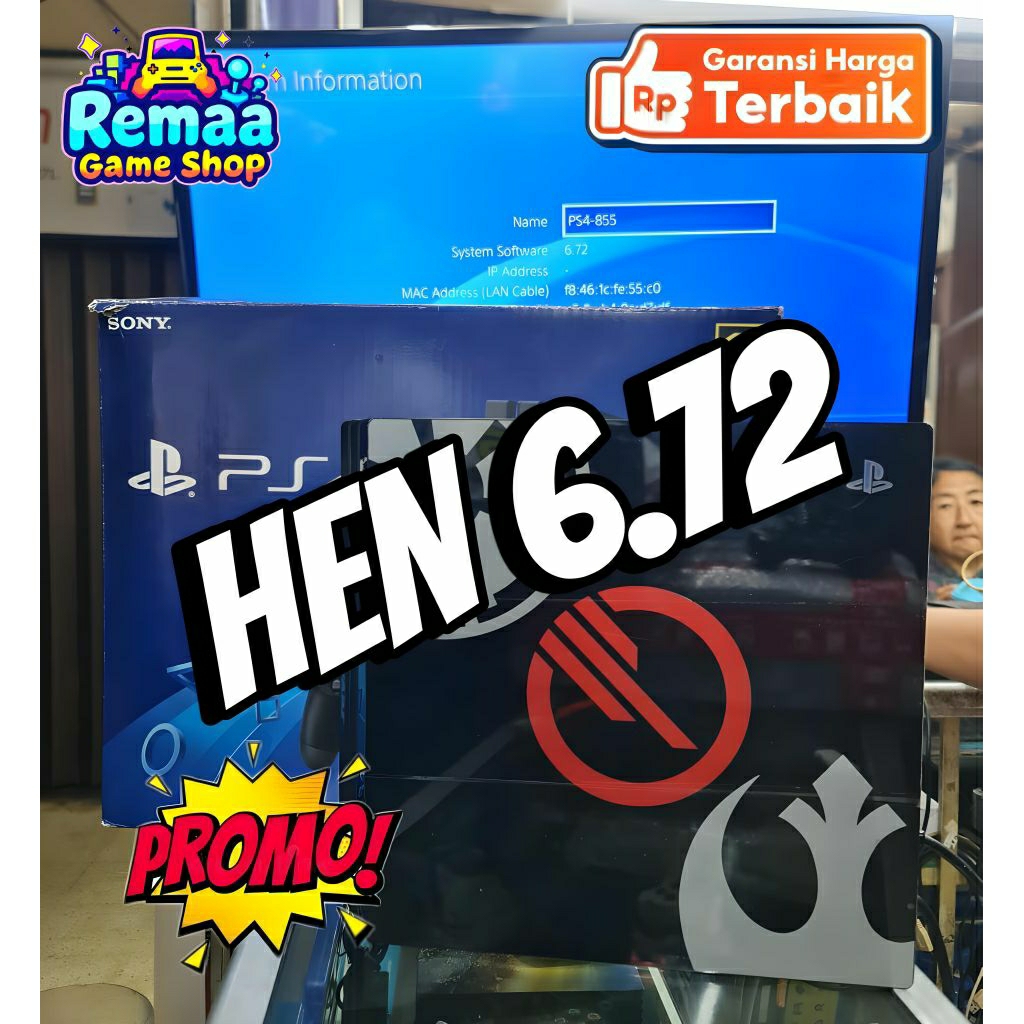 PS4 PRO HEN 6.72 / 1TB / STIK 1 / BONUS GAME FULL