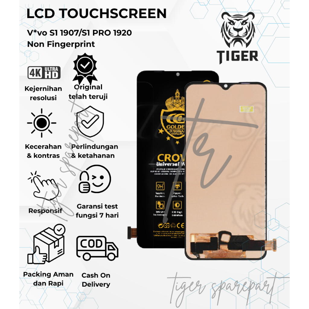LCD TOUCHSCREEN VIVO S1 1907 / VIVO S1 PRO 1920 (NON FINGERPRINT ) FULLSET