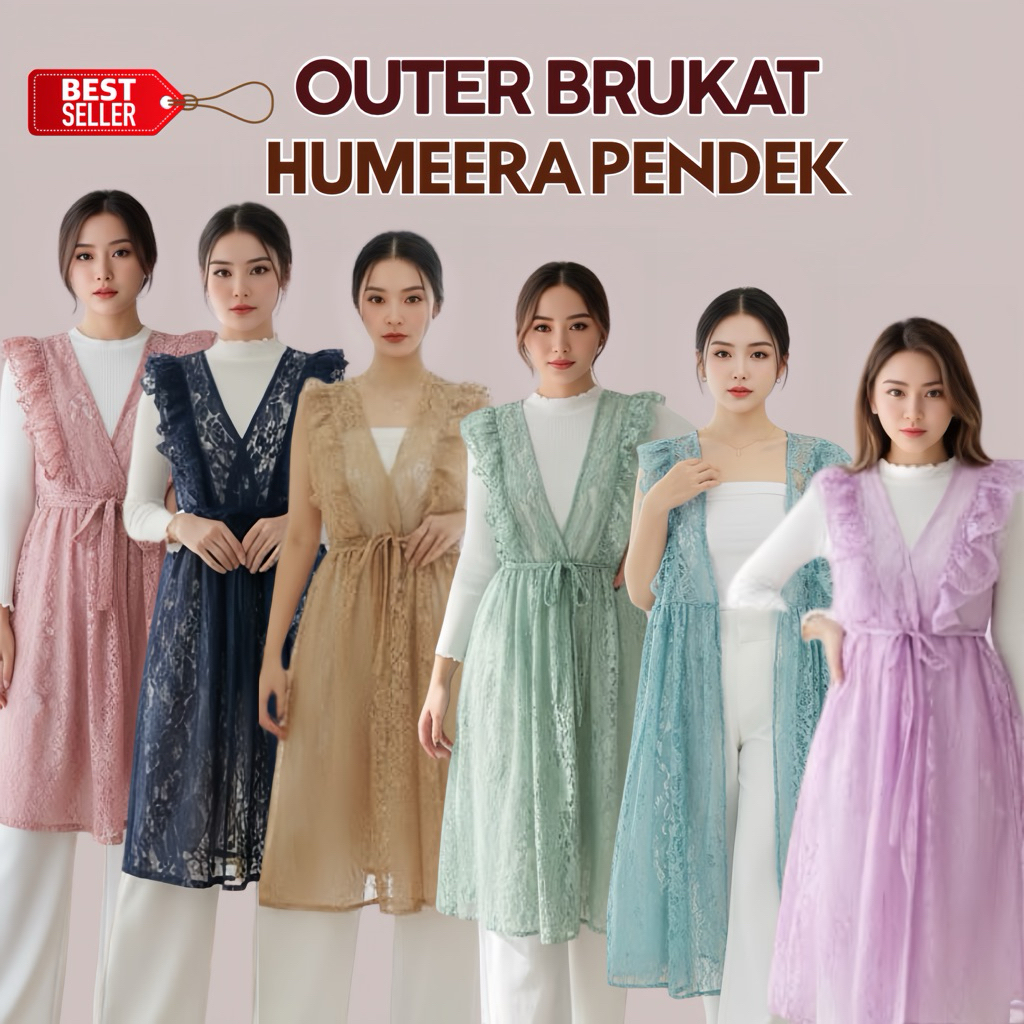 OUTER ROMPI BRUKAT HUMEERA PENDEK TANPA LENGAN