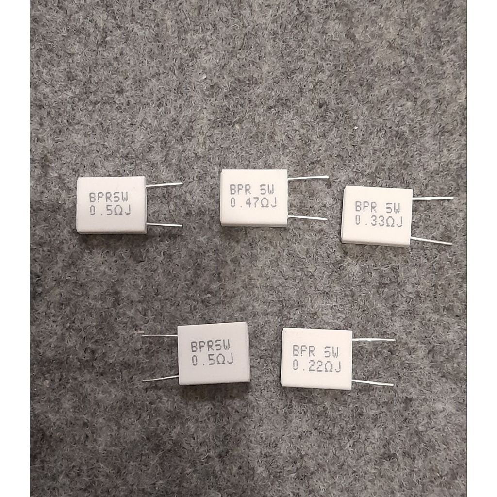 Resistor BPR Gepeng 5watt Kapur / Resistor Kapur Gepeng 5Watt