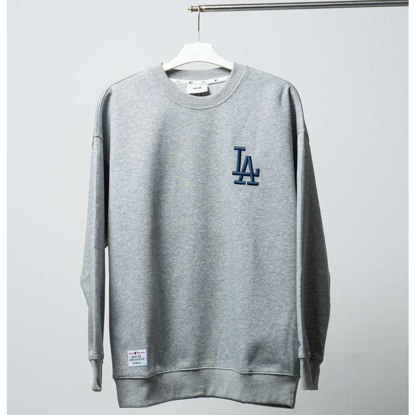 Sweater Crewneck LA Bordir  Los Angeles Dodgers Sweatshirt Unisex Grey