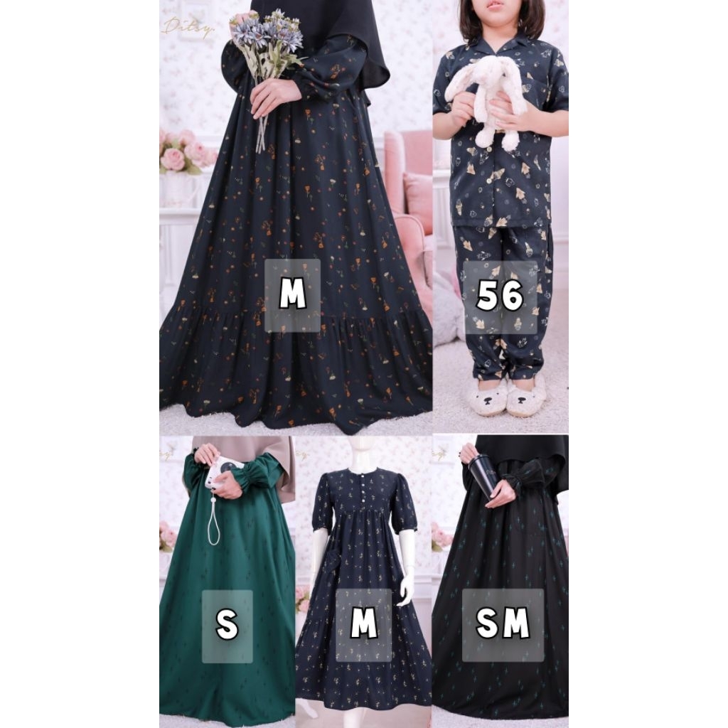 Nightgown Ditsy (Series November 2025) STER JETBLACK, PRIYA PITCHBLACK, EIRA VINTAGE, PRIYA DEEP TEA