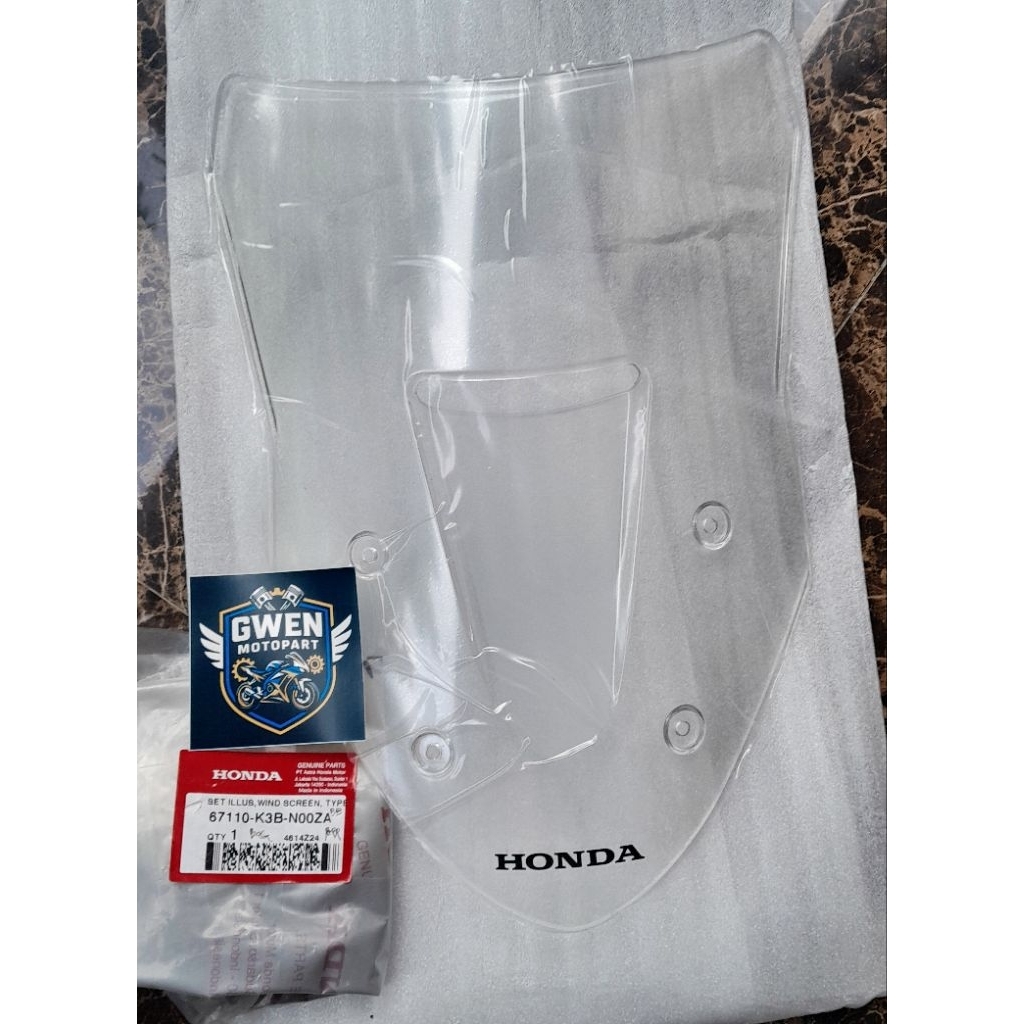 Set Illust Wind Screen Type 1 Windscreen Kedok Visor Tameng Angin CB150X CB 150X K3B 2021 67110K3BN0