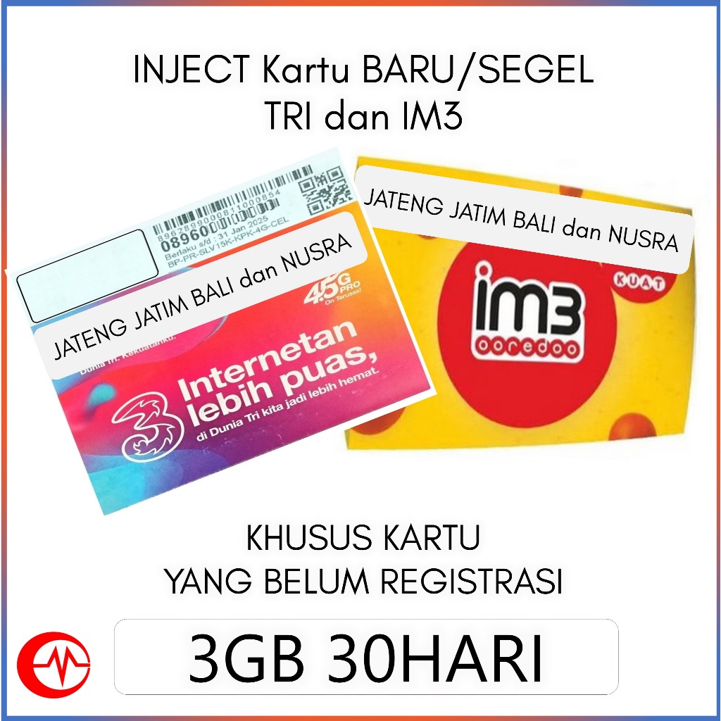 .[INJECT] Paket Data TRI dan IM3 3GB SYARAT UNTUK REGISTRASI