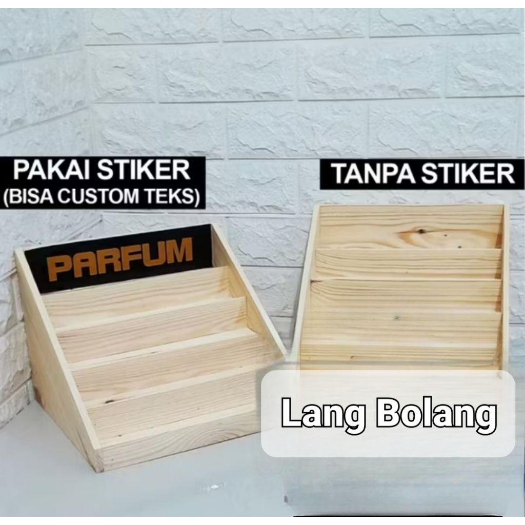 Rak Susun Kayu Cosmetic / Rak Susun Kayu Untuk Parfum / Rak Tingkat Kayu Serbaguna / Rak Kayu Multif