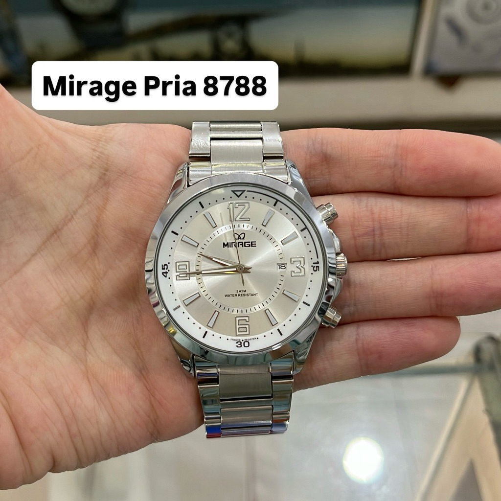 Jam Tangan Mirage 8788 Pria Silver