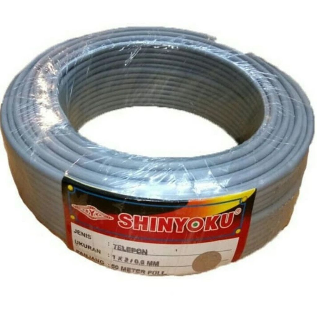 Kabel Telpon Shinyoku 50 Meter 2C / Kabel Walet 50M / Kabel Tweeter Audio Speaker 50M