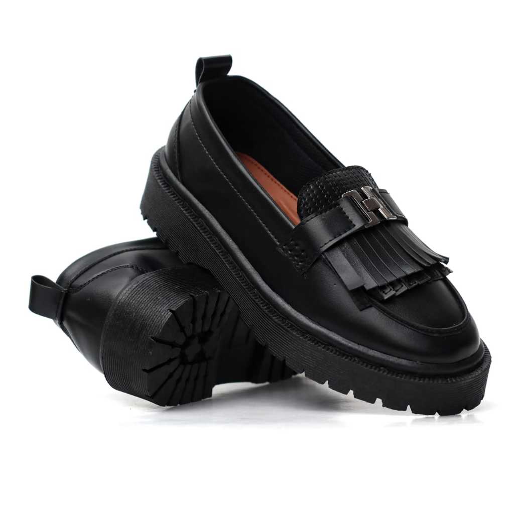 Sepatu Loafers Slop Formal Pantofel Hak Tinggi