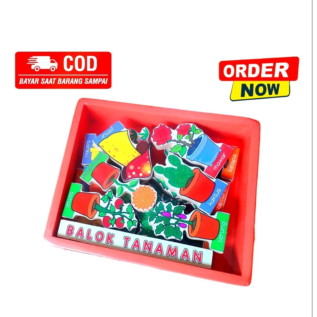 Mainan Balok tanaman mainan edukasi anak