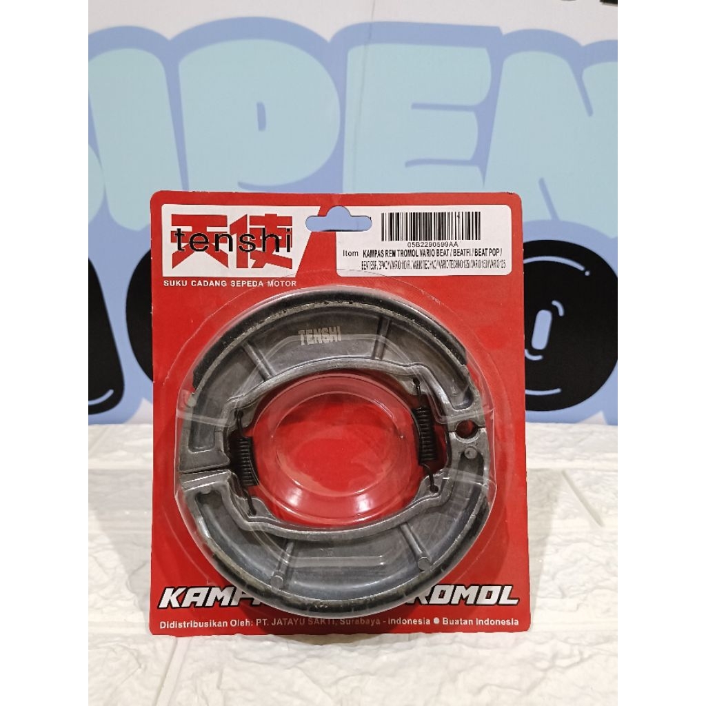 KAMPAS REM TROMOL BELAKANG + PER BEAT KARBU BEAT FI SCOOPY KARBU SCOOPY FI VARIO TECHNO 110 125 150 