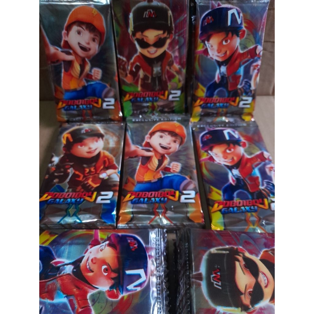 12 sachet mainan kartu trading card BOBOIBOY Galaxy 2 new version BOBOIBOY terbaru