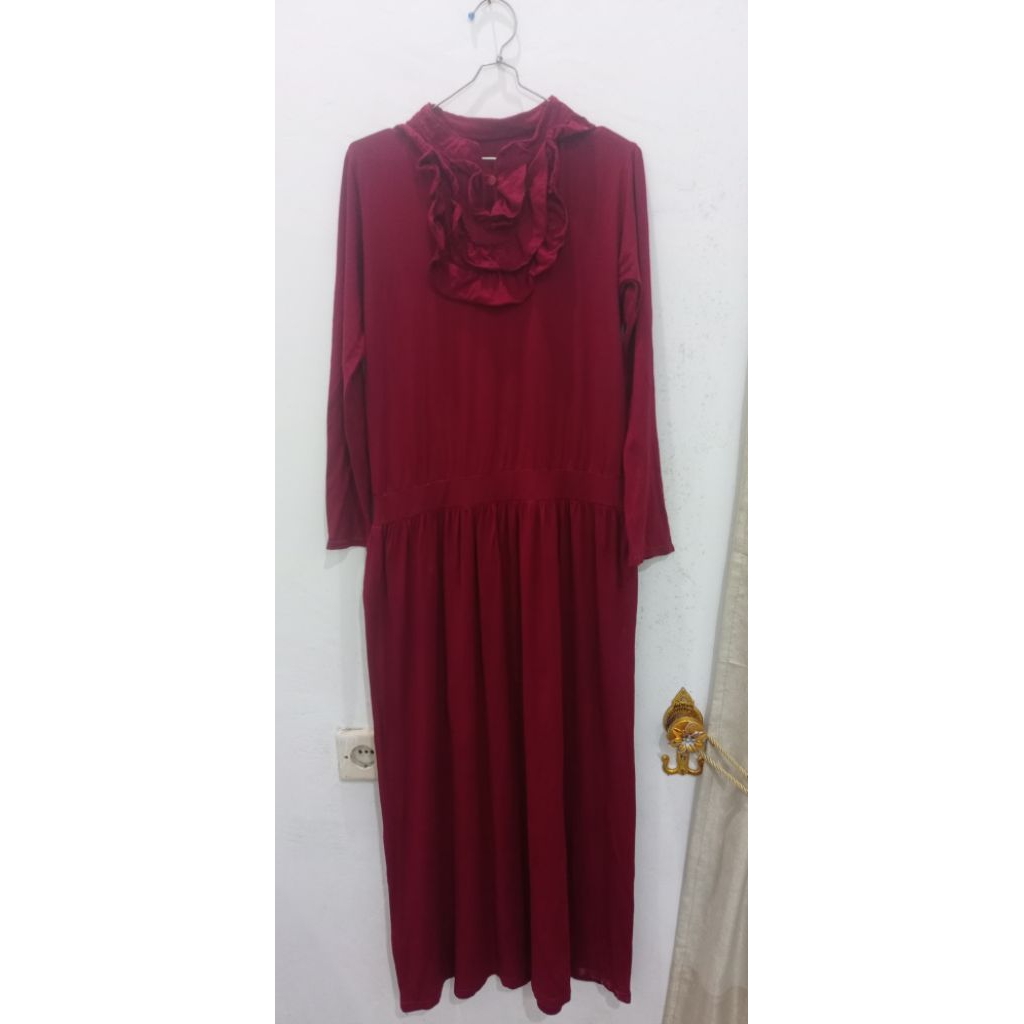 Gamis bahan kaos adem