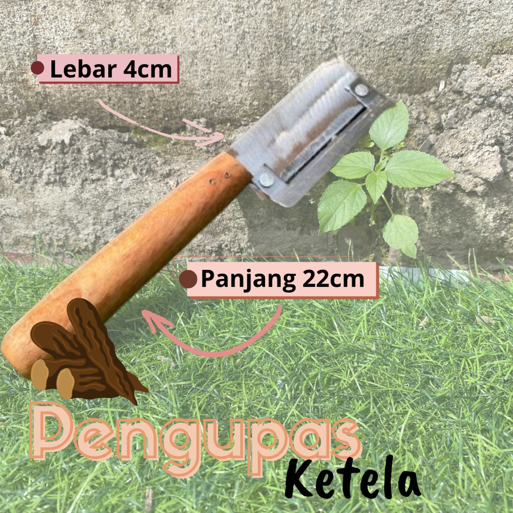 pisau kupas kulit kelapa dan ubi / alat pengupas kulit kelapa / peeler kupas kelapa / pisau kupas bu