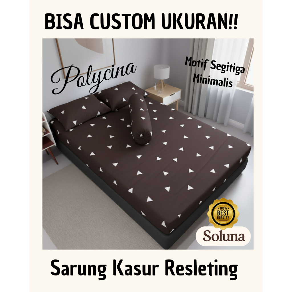 Sarung Kasur Busa/dakron resleting uk 100 x 170/180/200 x 5/10, BISA REQUEST UKURAN
