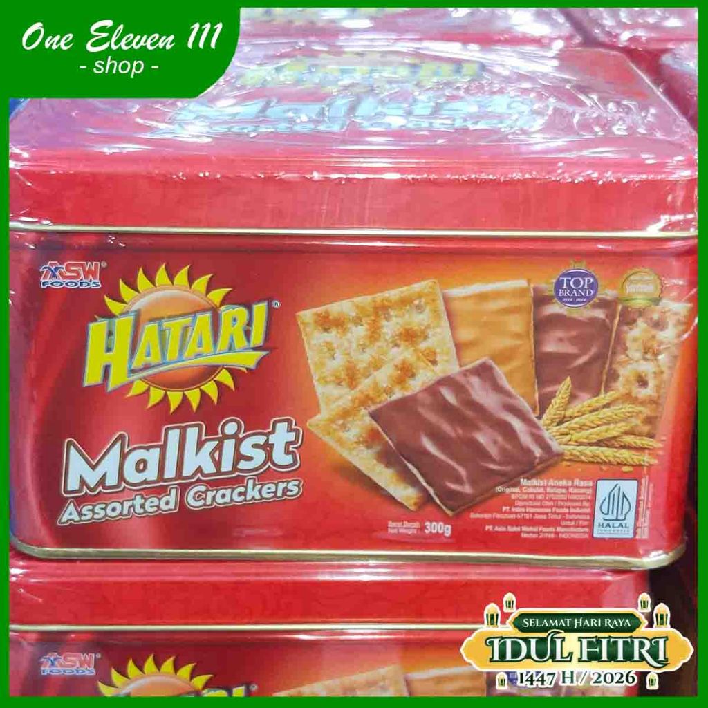 HATARI Malkist Assorted Crackers Kaleng 300gr Malkis Aneka Rasa Original Coklat Kelapa Kacang