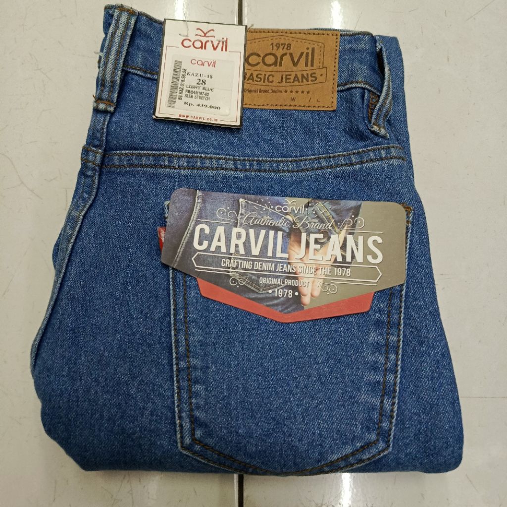 CARVIL CELANA JEANS SLIM STREATCH ORIGINAL PRIA/WANITA KAZU-18