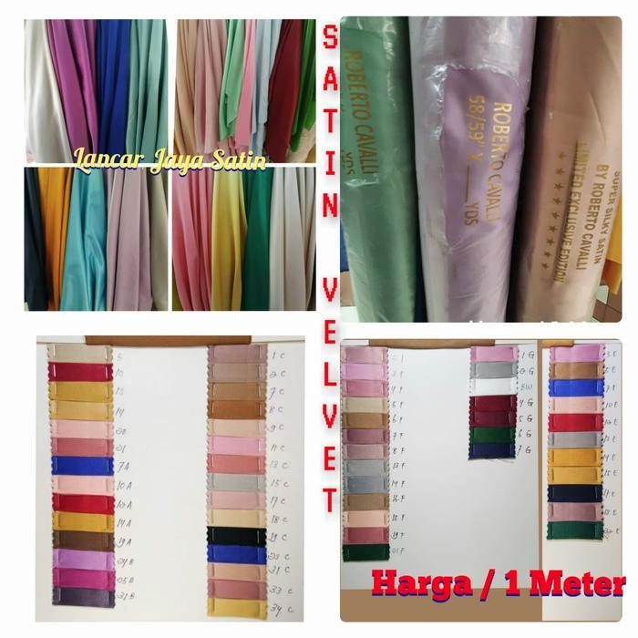 New bahan - kain satin Velvet / Kain Satin Velvet/1 meter