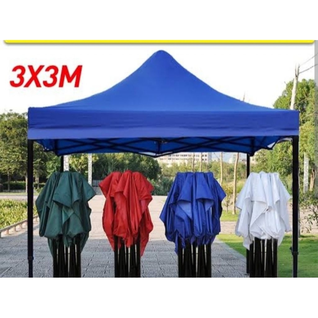 tenda lipat rangka biasa 3x3
