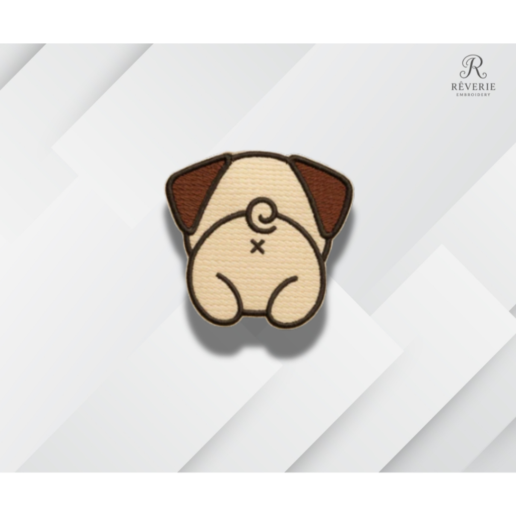 Iron Patch Bordir Anjing Lucu