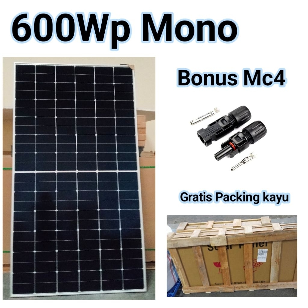 Solar Panel Maysun 600Wp Bifacial Solar Cell Panel Surya