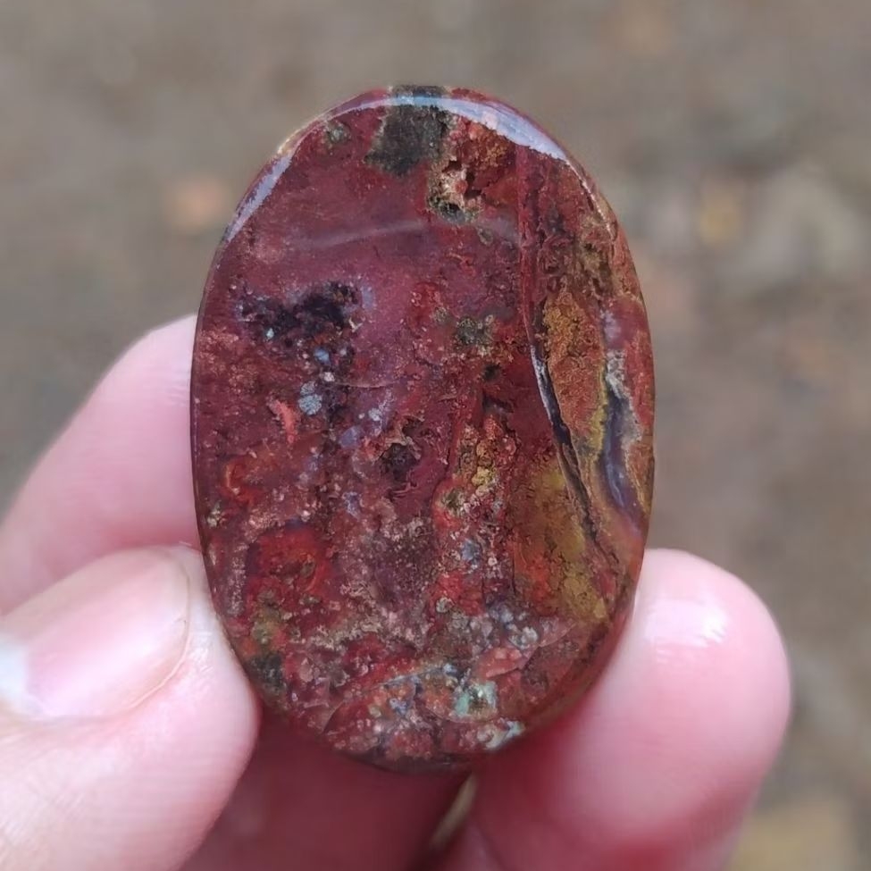 (BISA COD) Bahan Pola Kasar Batu Akik Pancawarna Garut Ci Angeul Tembaga