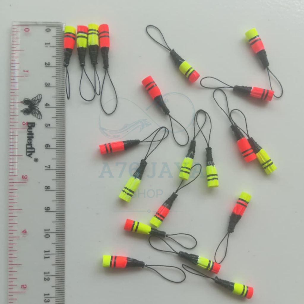 Pelampung Kumbul Bulu Merak Asli Full Warna Panjang 2 cm