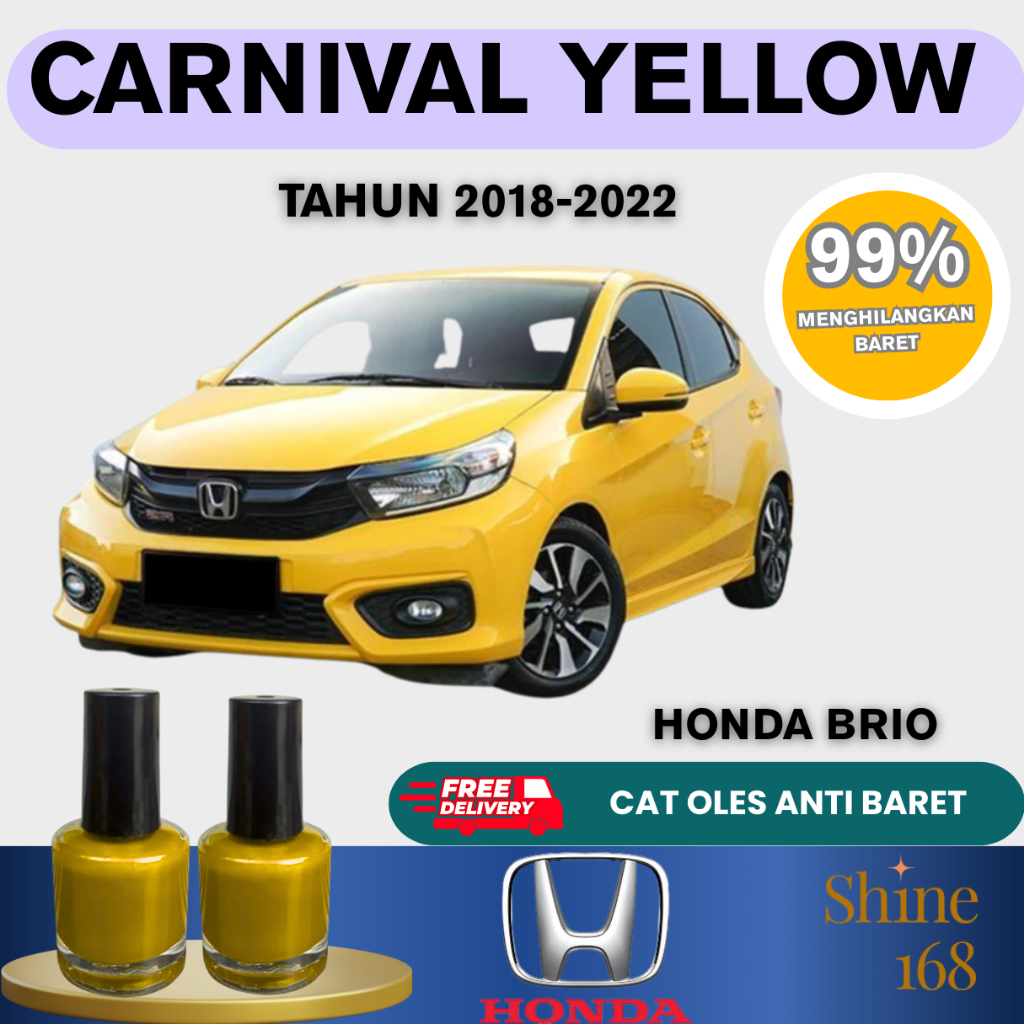 Cat oles Penghilang Baret Carnival Yellow Y75 Cat Brio Kuning Cat Jazz Kuning