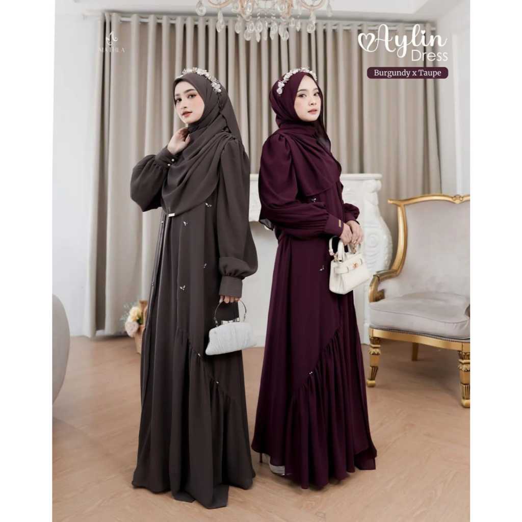 ABAYA VIRAL SYLA ABAYA GAMIS WANITA MUSLIMAH IMPORT PREMIUM BAHAN CERUTY BABY DOLL MIX PAYET MEWAH