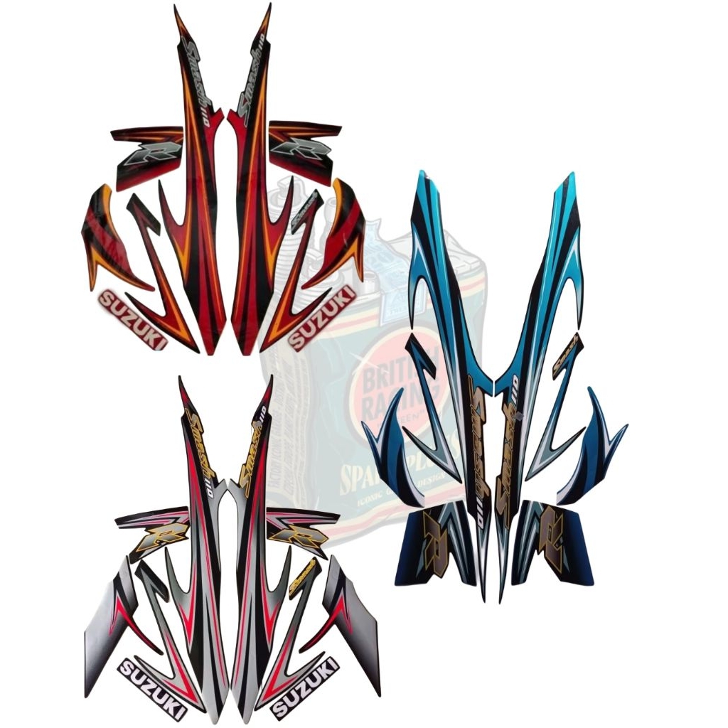 Sticker Striping Decal Polet Suzuki Smash Smash Suzuki R 2008