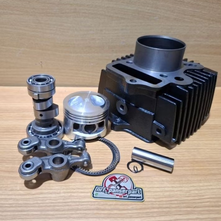 [LINER 56 MM]/PAKET BORE UP 53 MM//BLOK SEHER GRAND/BORING SET PISTON+NOKEN AS+PLATUK KLEP RRA HONDA