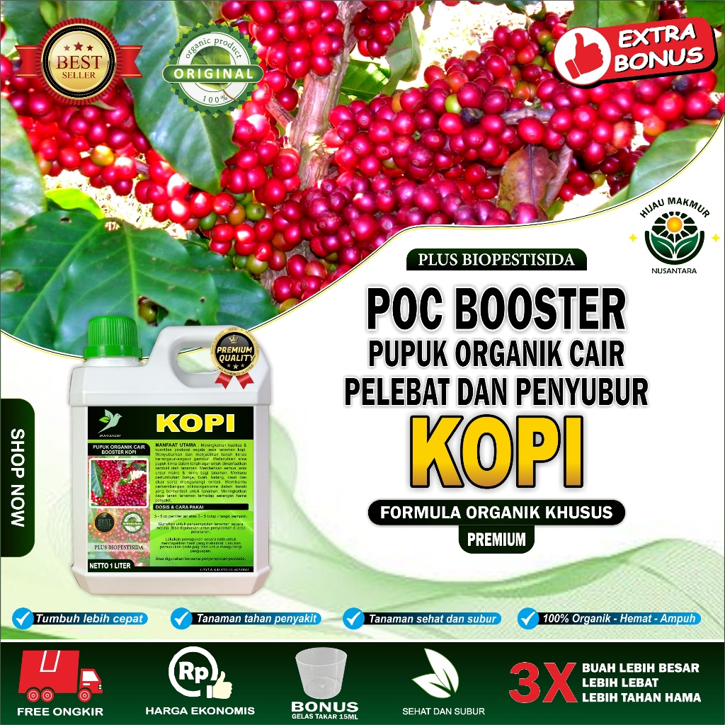 Pupuk Kopi - Pupuk Organik Cair Kopi - Booster Pupuk Kopi