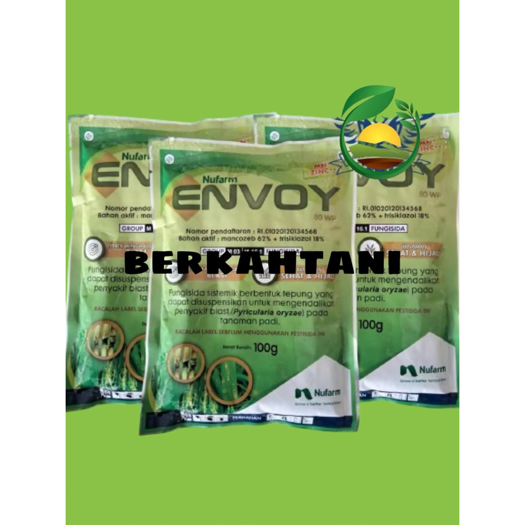 Envoy 80wp 100gr Mankozeb 62% + trisiklazol 18% Fungsida Untuk Mengendalikan Penyakit Pada tanaman p