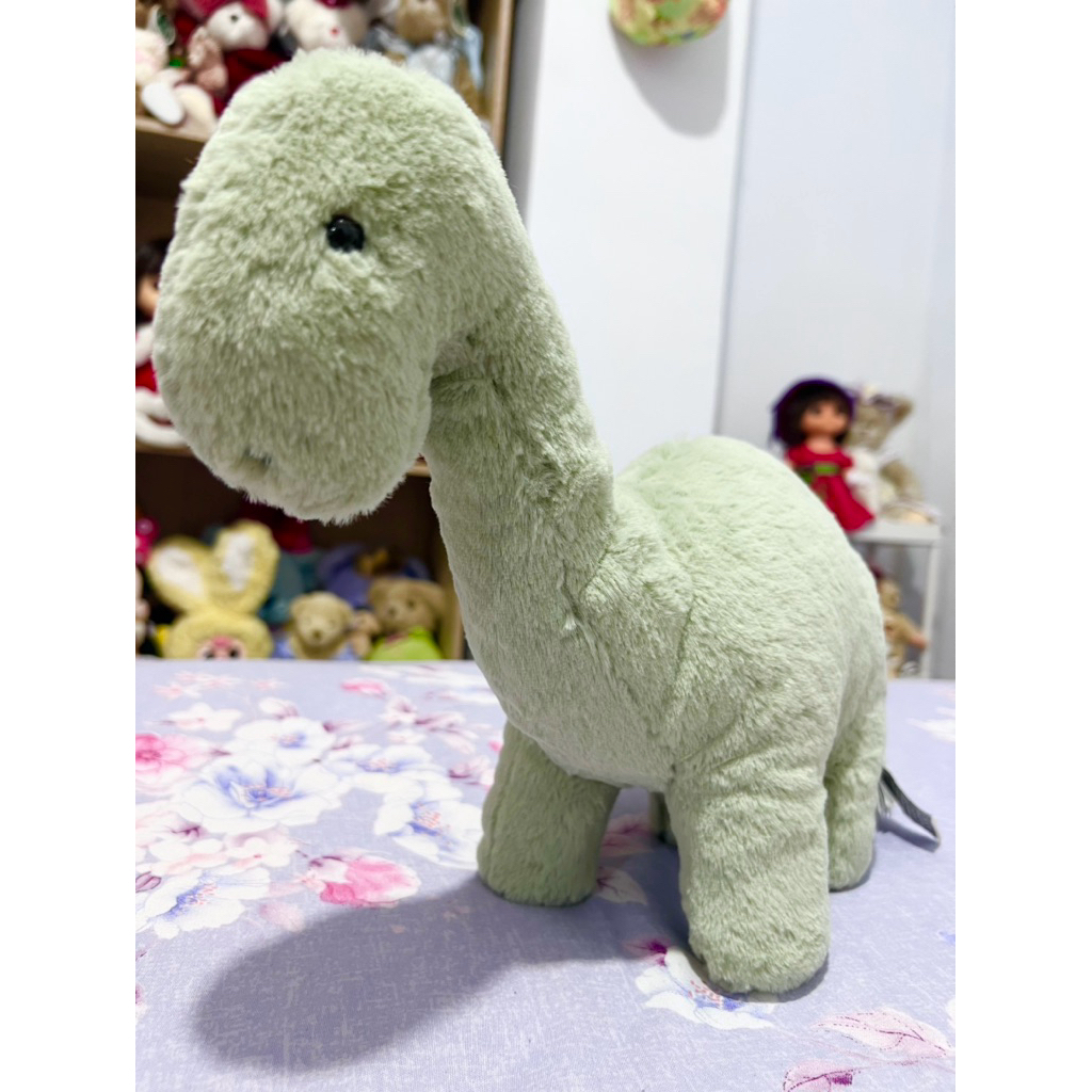 Boneka Jelly Cat Dinosaurus Hijau Sage 24 Cm