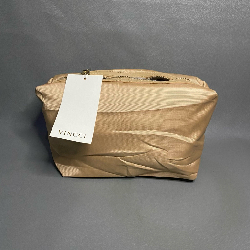 POUCH VINCCI/COSMETIC POUCH VINCCI/ WADAH MAKE UP VINCCI NEW/Tas Pouch Kosmetik Polos Simple Shell S