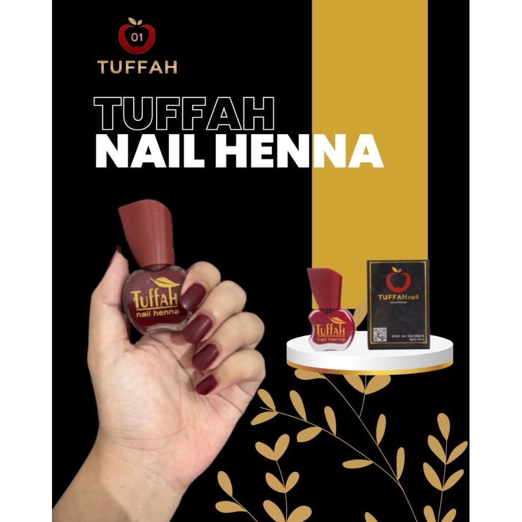 Tuffah Nail Henna Asli 100 % Halal Sah Buat Sholat WarnaNYA Cantik Cocok untuk Segala Macam Type Kuk
