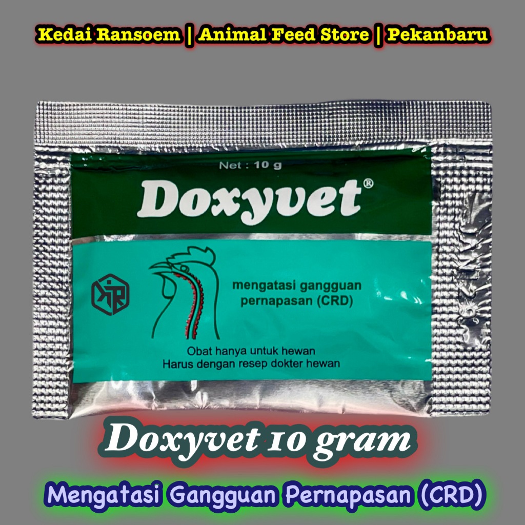 Doxyvet 10 gr | Obat Pernapasan Ayam, Bebek, Puyuh | Obat CRD Ngorok