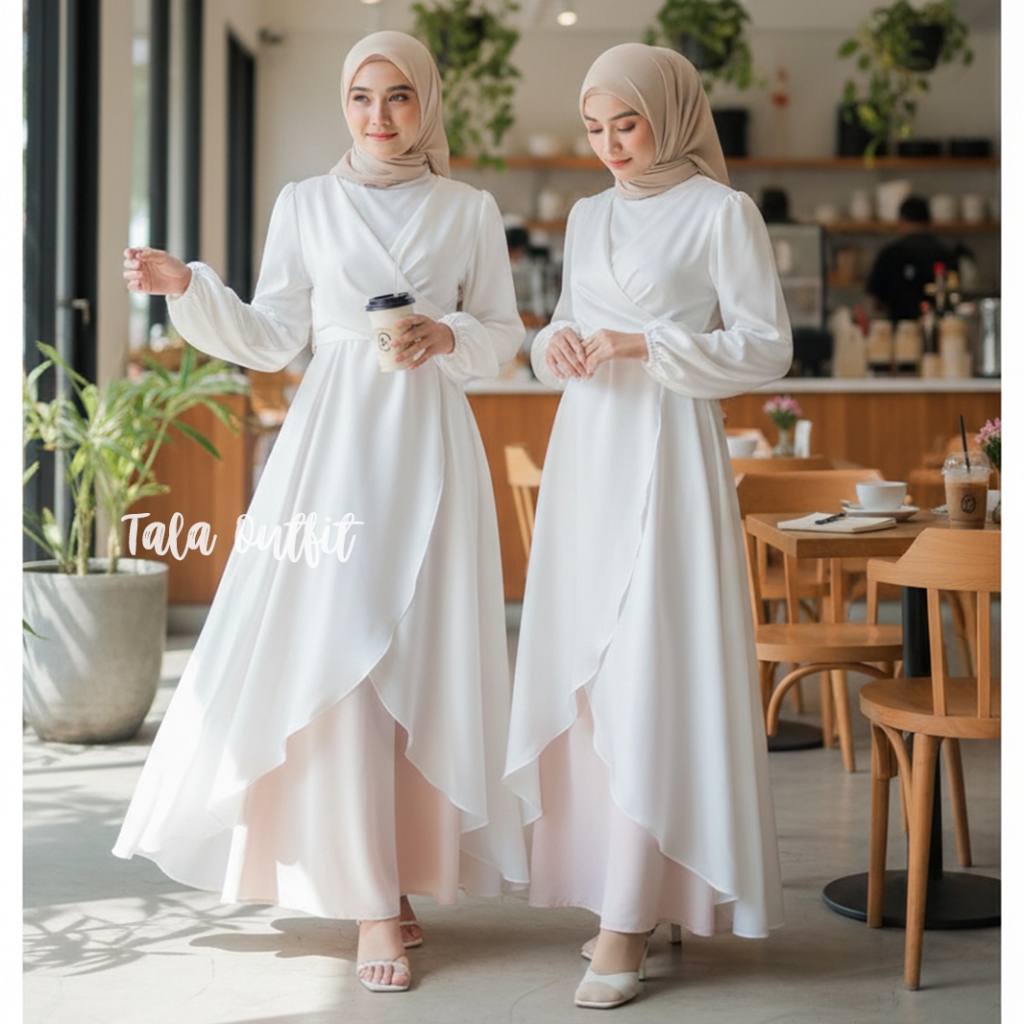 ELENA Tunik - BAJU FASHION MUSLIM GAMIS SATIN SILK PREMIUM DRESS SATIN TUNIK SATIN JUMBO BAJU TUNIK 