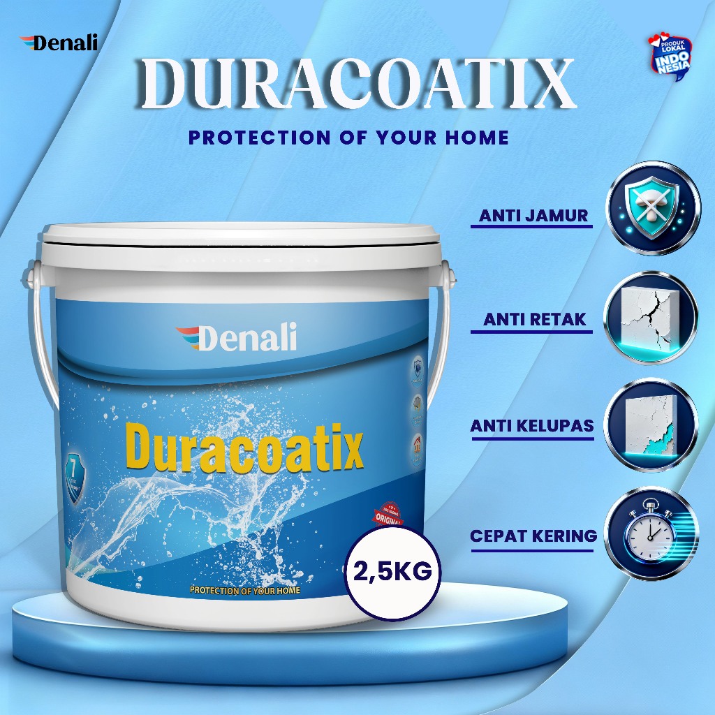 DENALI - Cat Anti Bocor 2.5KG - Waterproof Pelapis Dak Beton & Atap