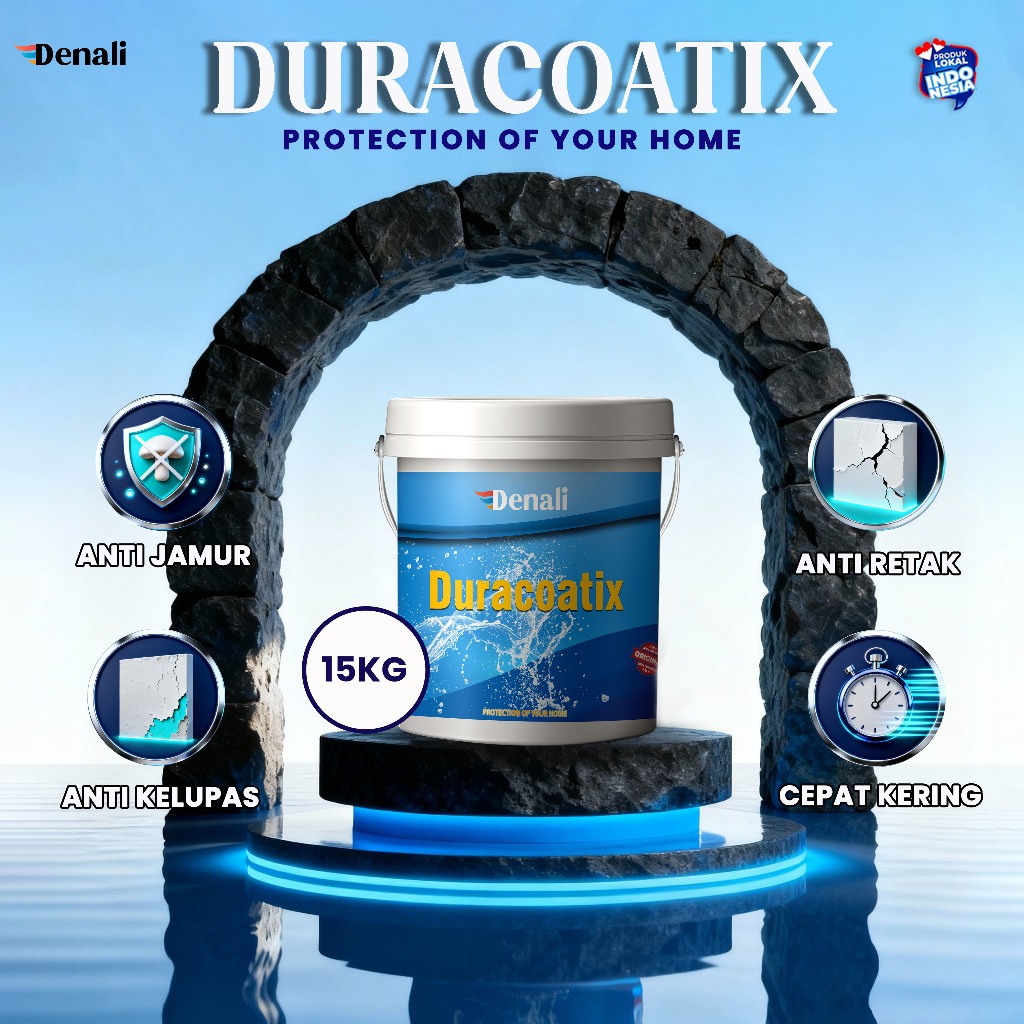 DENALI - Cat Anti Bocor 15KG - Waterproof Pelapis Dak Beton & Atap