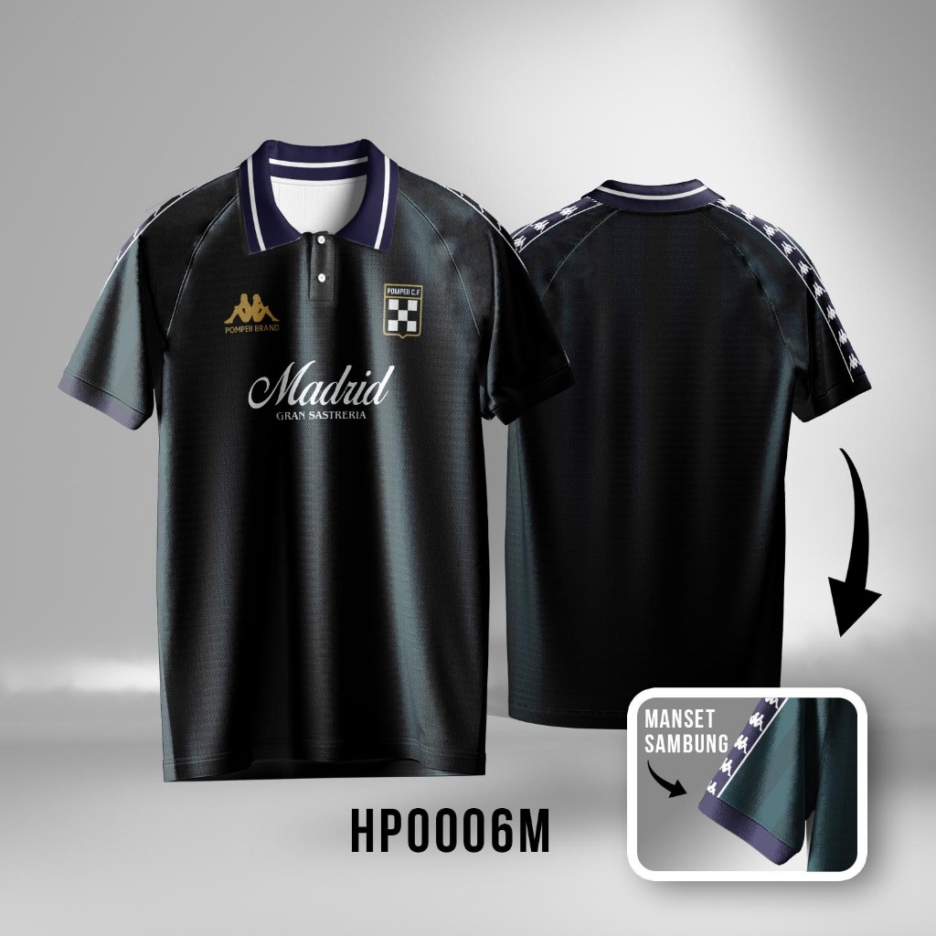Kaos Jersey Pompeii X Kappa Free Custom Kerah Kancing HP0006M
