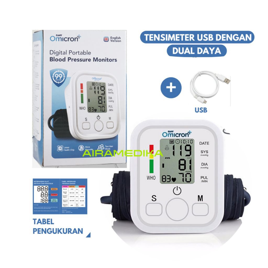 Tensimeter Digital Omicron / Alat Ukur Tekanan Darah Omicron