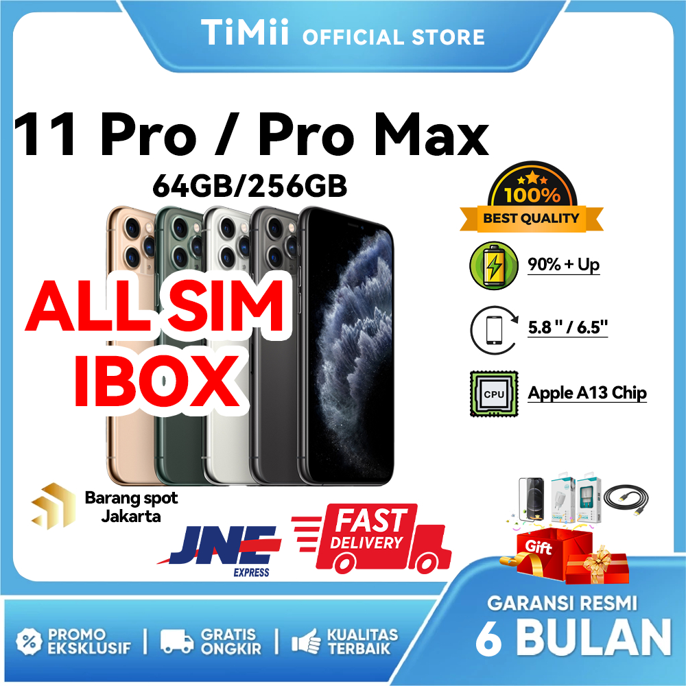IBOX IPHONE 11 PRO - 11 PRO MAX 64GB 256GB FULLSET MULUS SECOND BERGARANSI TERPERCAYA